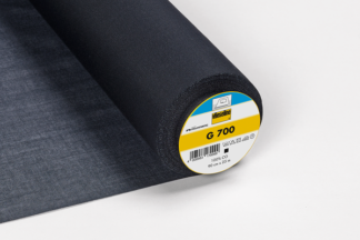 G700 noir- Tissé Thermocollant 90cm